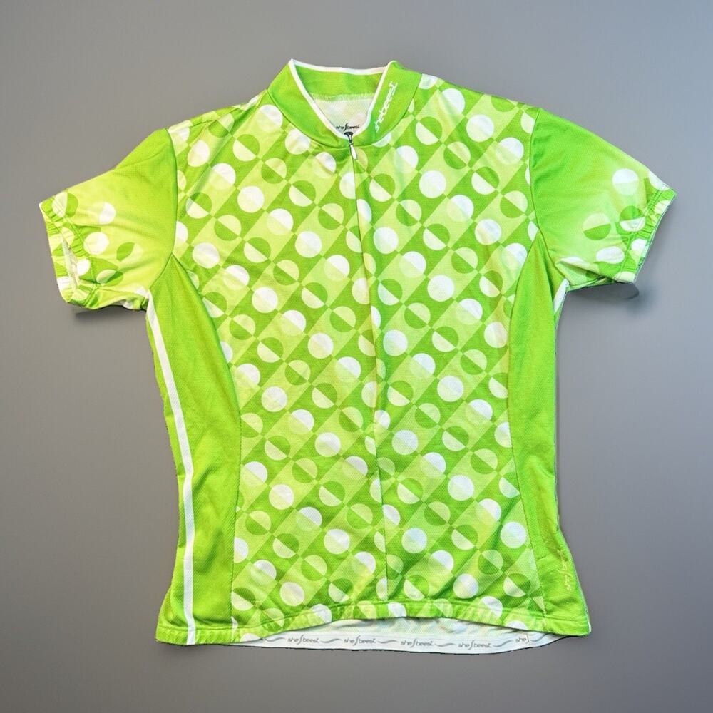 She Beest Women’s Large Cycling Jersey Green